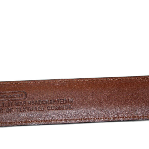 Coach Brown Leather Men's Belt 5930 Size 42'/105 CM - Picture 3 of 6